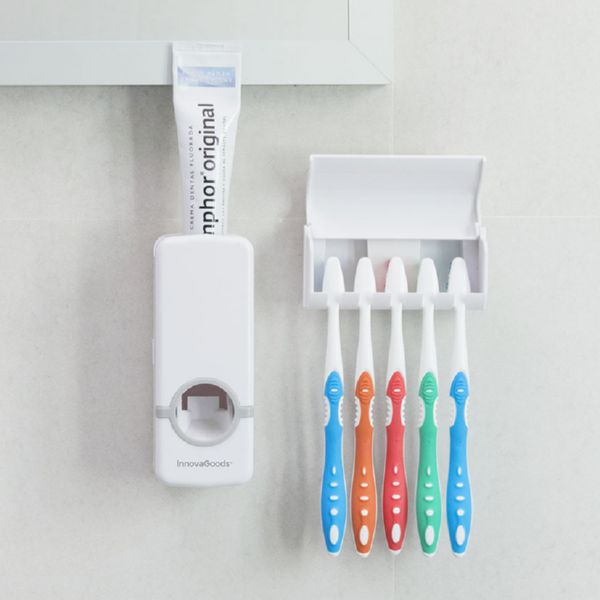 Dispensador Organizador de pasta de dientes y cepillos para baño